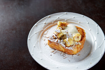 Dessert bread on a plate