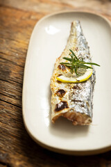 grilled fish on a plate