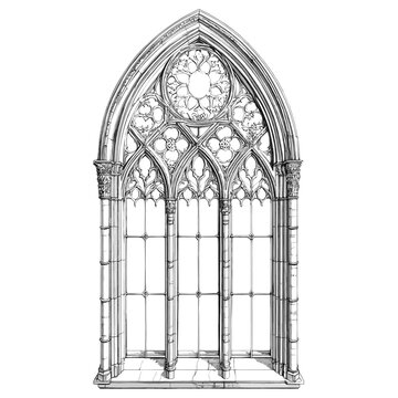 Church window architecture arched church vector