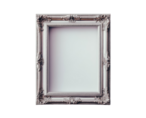 An Elegant, Ornate Silver Picture Frame, Perfect for Displaying Your Most Cherished Memories or Artwork.