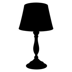 Lamp illustration silhouette black vector