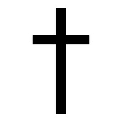 Cross minimalist symbol black vector