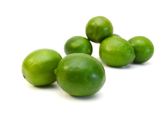 Fresh ripe lime isolated on white background