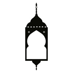 Obraz premium Icon of a lantern architecture silhouette islamic vector