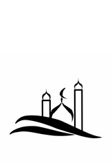 silhouette of a mosque