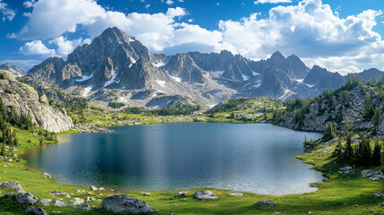 Fototapeta premium mountain lake in the alps