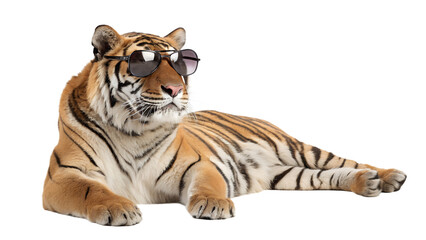 Obraz premium Tiger on Transparent Background. 