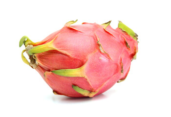 Dragon fruit or pitaya on white background