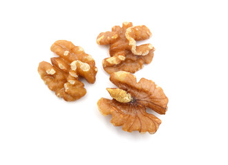 Stack Walnuts on white background