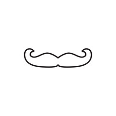Mustache, fashion, beard icon.vector simple linear illustration for web and app..eps