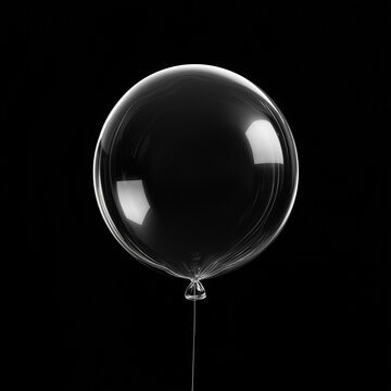 glass ball on black