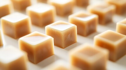 Candy caramel cubes