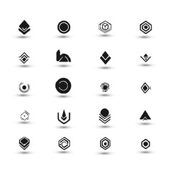 Set collection icon brand identity business technology logo design idea