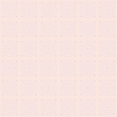 geometric ornament with circles pink background seamless abstract pattern for fabric surface design packaging vector illustration