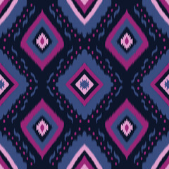 Geometric ethnic oriental ikat pattern traditional Design for background,carpet,wallpaper,clothing,wrapping,Batik,fabric,Vector illustration.embroidery style
