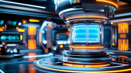 Obraz premium Futuristic Energy Core, Sci-Fi Tech - Sci-fi/cyberpunk themes