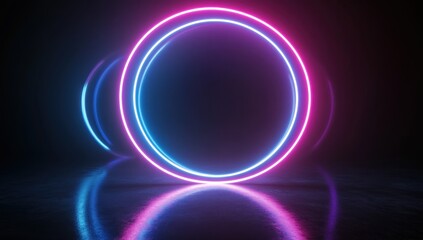Obraz premium Neon Circle Light