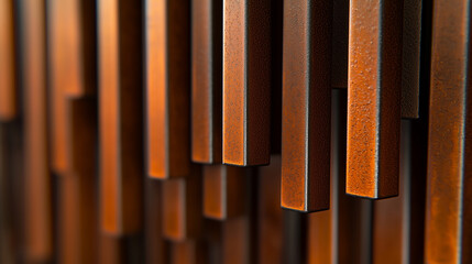 Rusty Metal Bars with Depth of Field