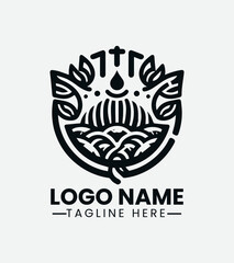 taiyaki Asian Dessert Logo, Street Food Logo