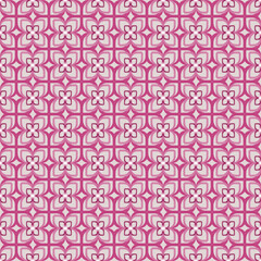  Seamless Pink Floral Geometric Pattern with Arch Motifs