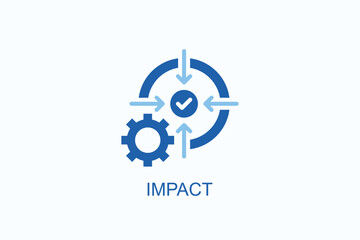 Obraz premium Impact Icon Or Logo Isolated Illustration