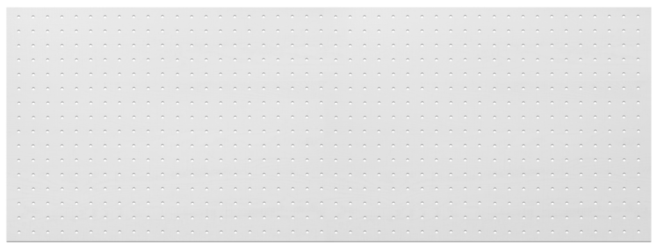 白くペイントされた木製の有孔ボード　/ peg board