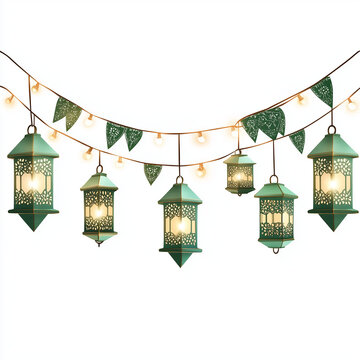 Islamic lantern vector illustration
