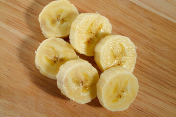 輪切りバナナの俯瞰撮影