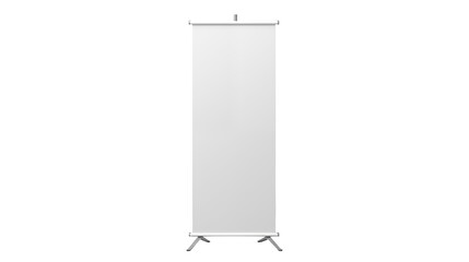 Blank Roll Up Banner Mockup for Design Presentation