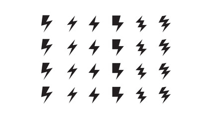 set of lighting bolt symbol