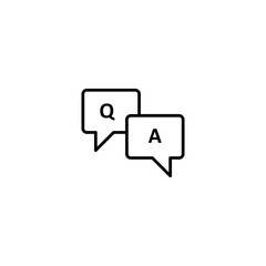 Fototapeta premium Question answer icon.vector simple linear illustration for web and app..eps