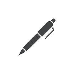pen icon simple filled symbol vector