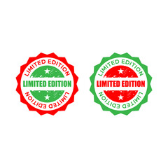 Limited edition label or Limited edition tag vector isolated in flat style. The best Limited edition label for product packaging design element. Limited edition sign vector isolated.
