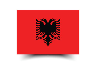 Albania flag. Button flag icon. Standard color. Circle icon flag. Computer illustration. Digital illustration. Vector illustration.
