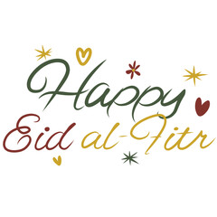 Eid al Fitr Lettering in Warm Earth Tone Colour