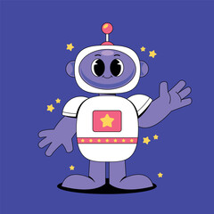 Cartoon cute robot