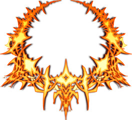 Fiery Tribal Gothic frame