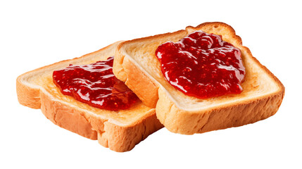 Delicious Toasted Bread with Raspberry Jam