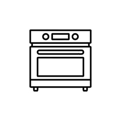 oven icon simple filled symbol vector