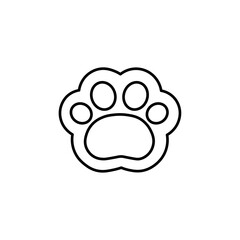 paw icon simple filled symbol vector