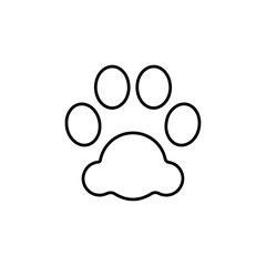 paw icon simple filled symbol vector