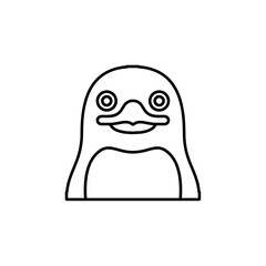 Fototapeta premium penguin icon simple filled symbol vector