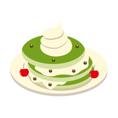 Delicious Pancake Cartoon Illustration. Isolated on White Background. 