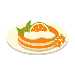Delicious Pancake Cartoon Illustration. Isolated on White Background. 
