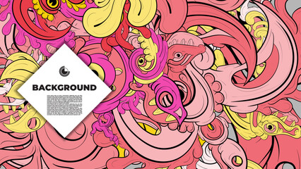 Eye-catching abstract vector wallpaper with vibrant colors and intricate fractal designs, ideal for posters, banners, and fabric prints.