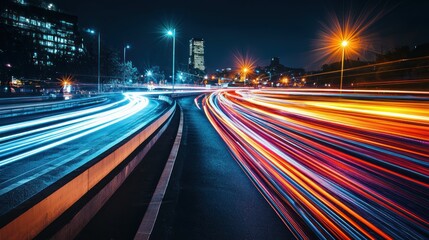 Obraz premium Connected globe with light trails showing internet connectivity