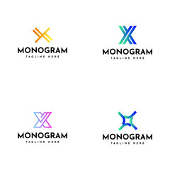 X Letter Logo Design Template