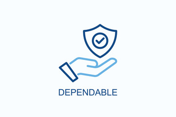 Dependable Icon Or Logo Isolated Illustration