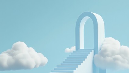 3D Render of Stairway to Heaven
