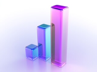 Glass Cubes Representing Growth and Success